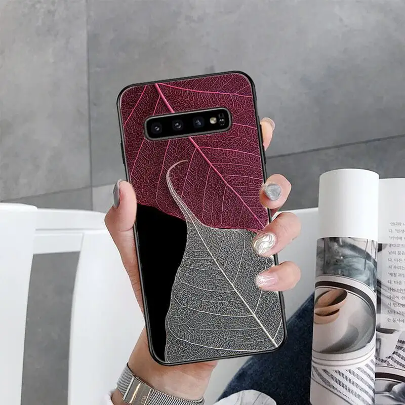 

Transparent leaves aesthetics Phone Case For Samsung Galaxy S7 S8 S9 S10 S10e S20 s21 s30 plus lite Ultra 5g