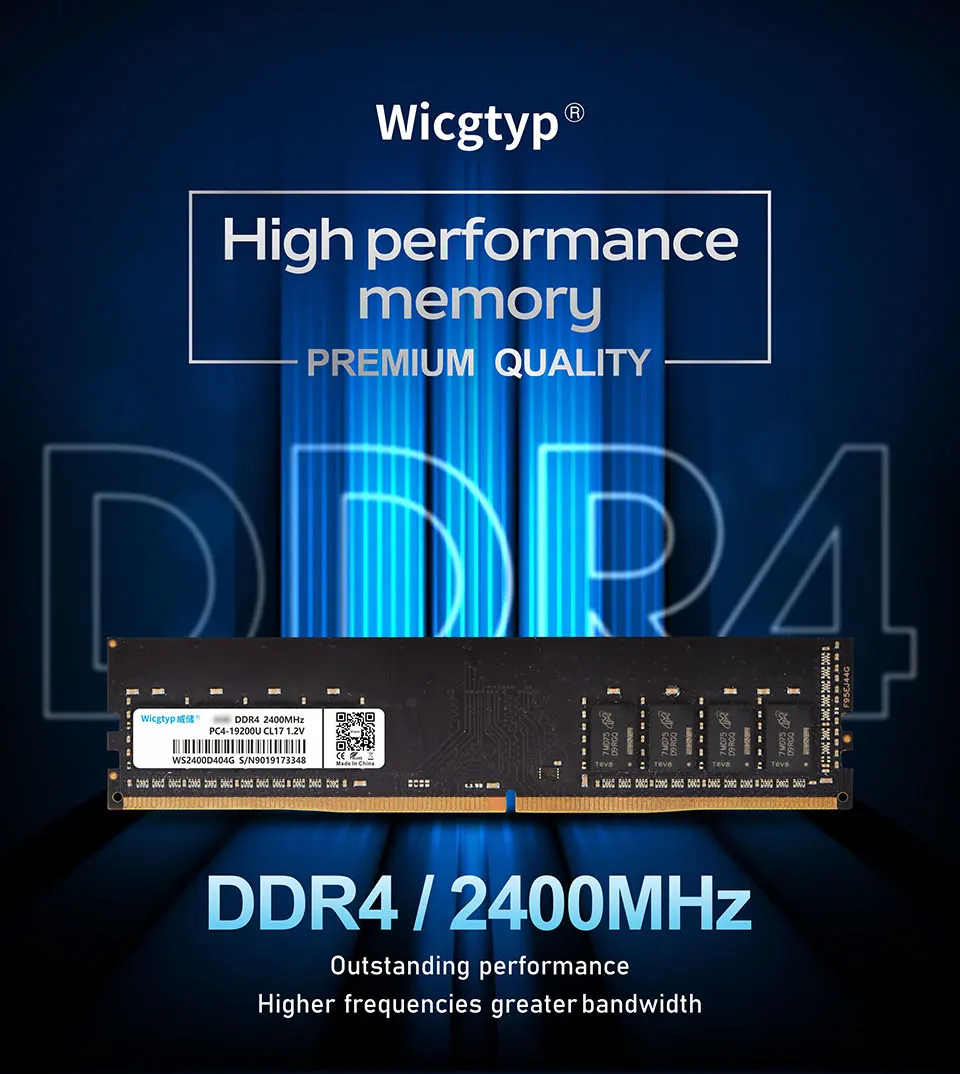 Wicgtyp DDR4, 4 ГБ, 8 ГБ, 16 ГБ, 2400 МГц, ОЗУ, память, 288pin, для настольных ПК, высокая производительность, высокая скорость