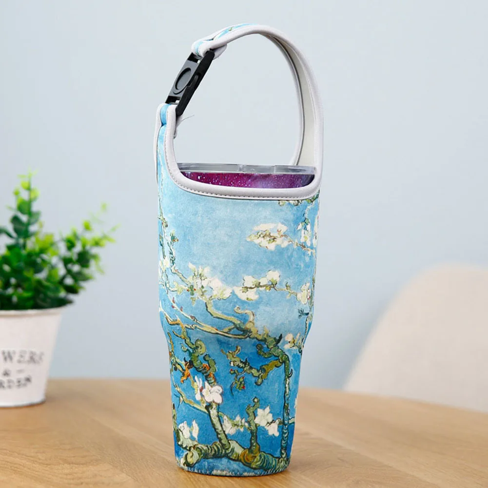 Eco-Friendly Beverage Bag Anti-Hot Cartoon Cute Travel Water Bottle Cup Mug Cover for 30oz Glass Holder Sleeve Deco | Дом и сад