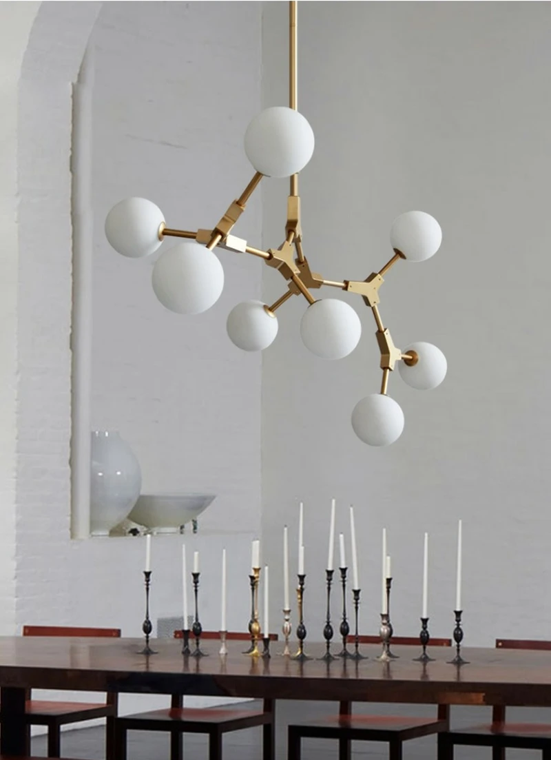 Moderno nórdicos Molecular lámpara Decoración Para sala de estar de techo lámparas de araña comedor colgando luces de Isla de cocina luminarias