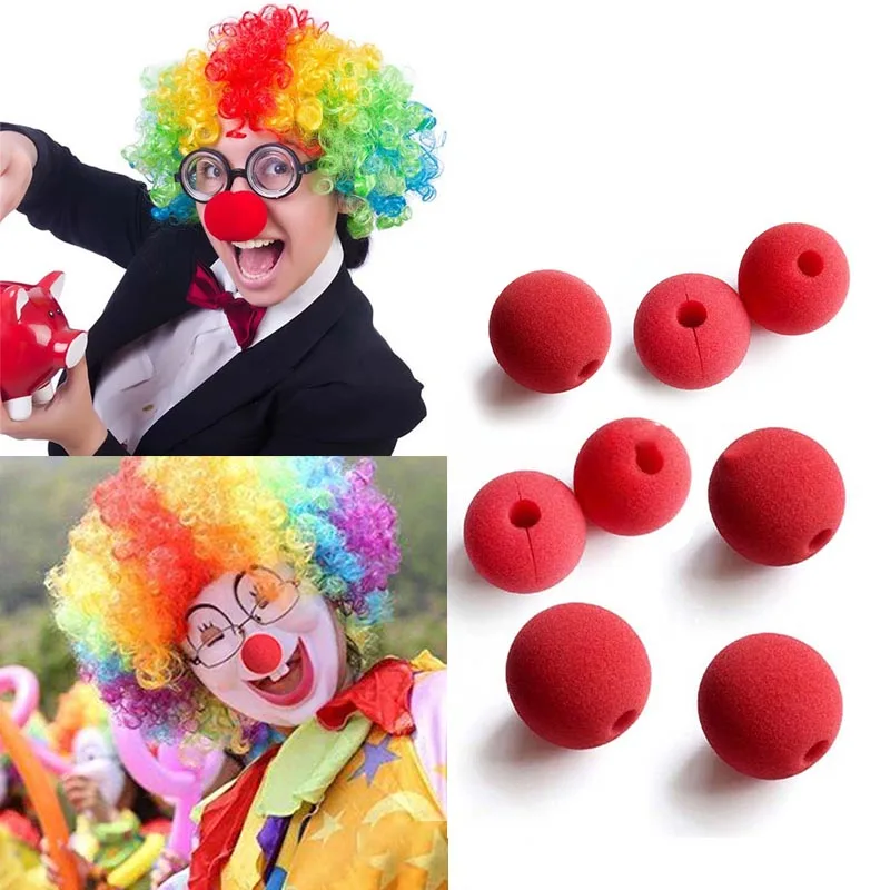 5 шт. Очаровательная Губка из пенопласта в форме циркового носа клоуна с красным