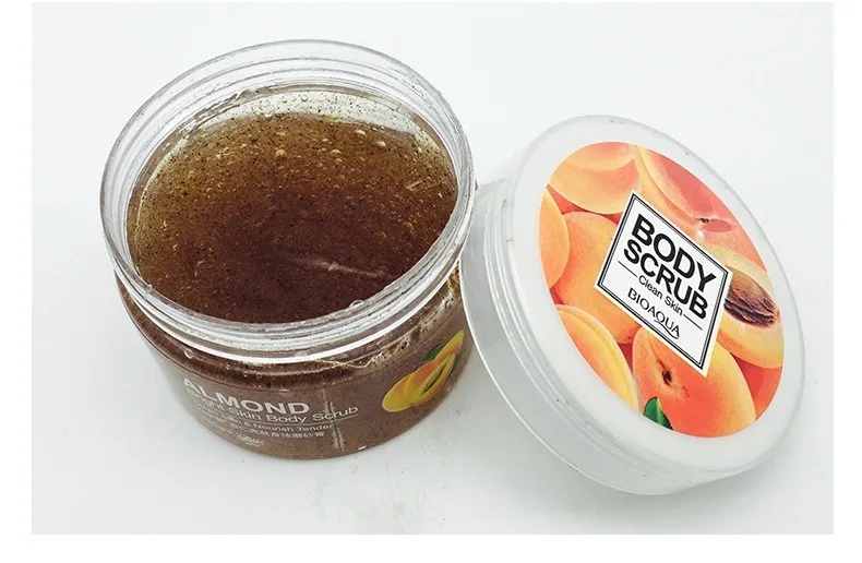 

Private label shea butter cucumber almond body scrub for exfoliator
