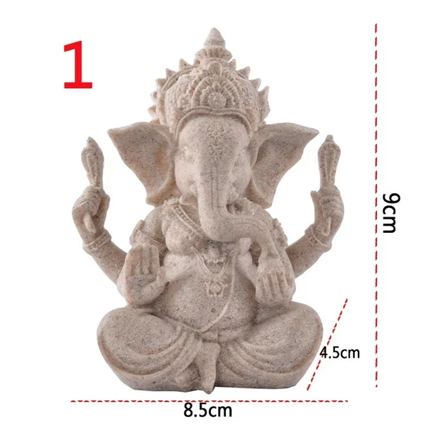 Статуэтка Ганеша из песчаника Индия Властелин слон Ганеш Бог для аквариума