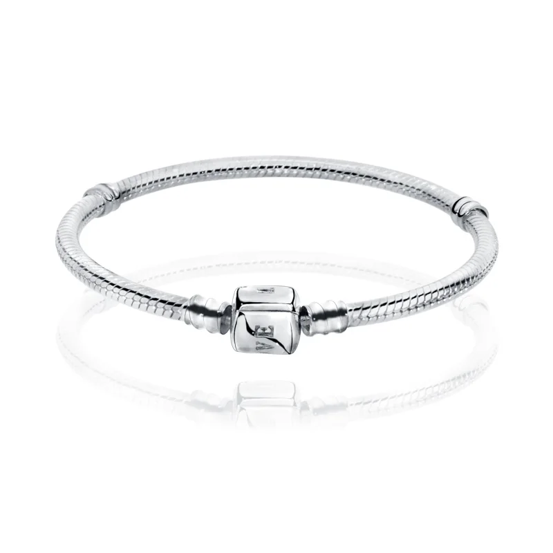 Женский браслет из серебра 925 пробы с застежкой-змеей |