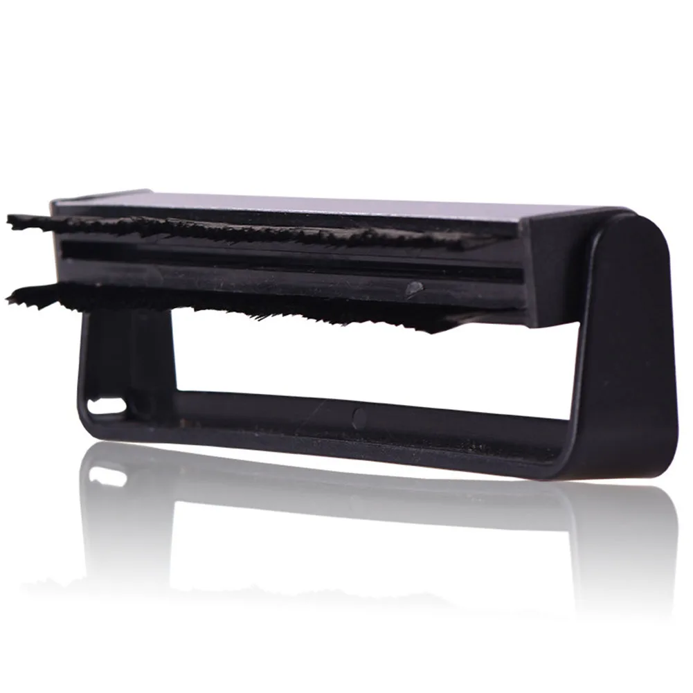 Carbon Fiber Cleaning Tool Soft Phonograph Black Scrubbing Audio Cleaner Record Brush Turntables Pad Vinyl Anti Static Handle |