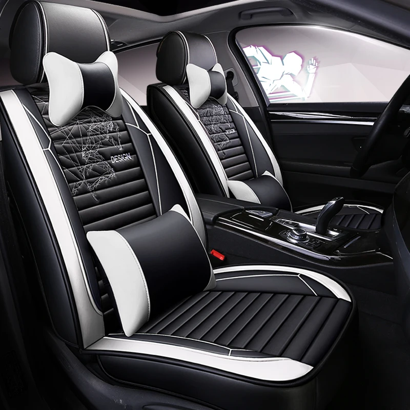 Полностью Покрытые эко кожаные чехлы для автомобильных сидений из искусственной