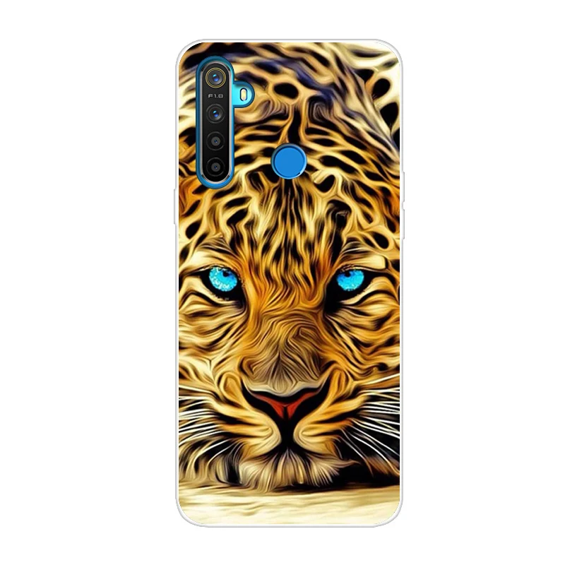 Силиконовый чехол для OPPO Realme 5 чехол милый Тигр мягкий ТПУ чехол для OPPO Realme Q задний Чехол Realme 5 Pro чехол для телефона s Capa