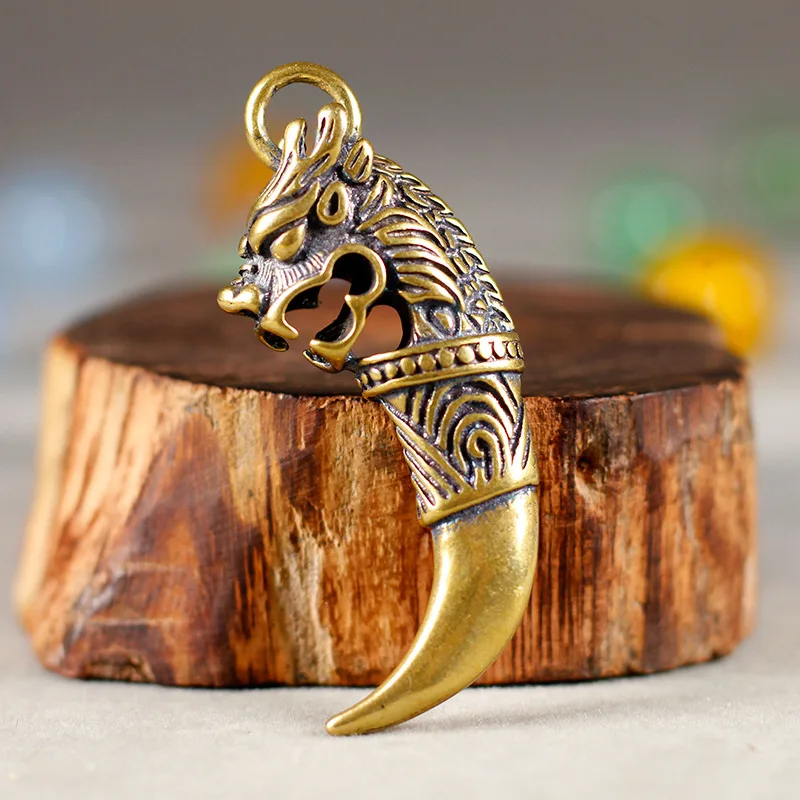 

Dragon Lupine Wolf Pendant For Keychain Antique Copper Plated Necklace Charm Pendant Crafting Jewelry Findings Making Accessory