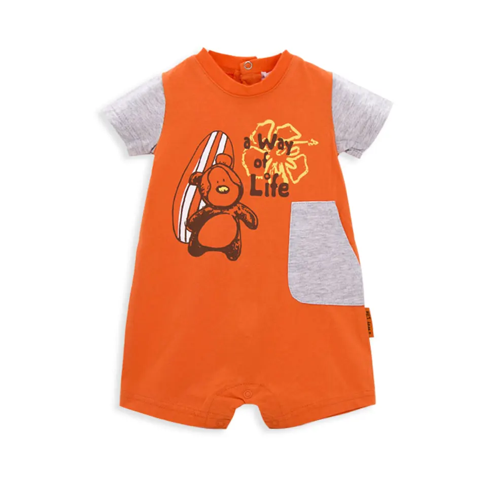 Honeyzone/Детские комбинезоны для новорожденных девочек Одежда с короткими рукавами