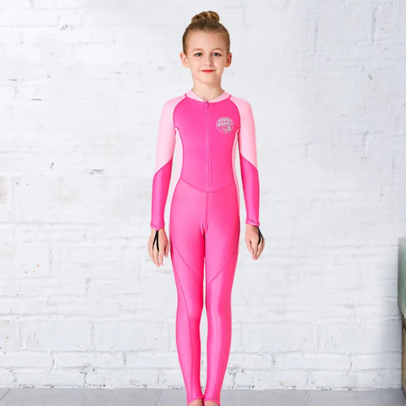 Hisea Kids Wetsuit UV Protection One-Piece Long Sleeve Swimwear Quick Drying Swimsuit For Diving Surfing Jellyfish Clothers h4 | Спорт и