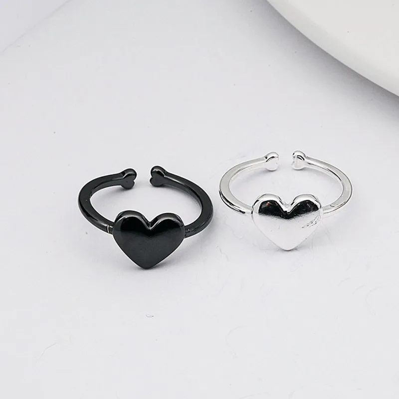 Высокое качество посеребренные кольца для женщин ювелирные изделия милое сердце