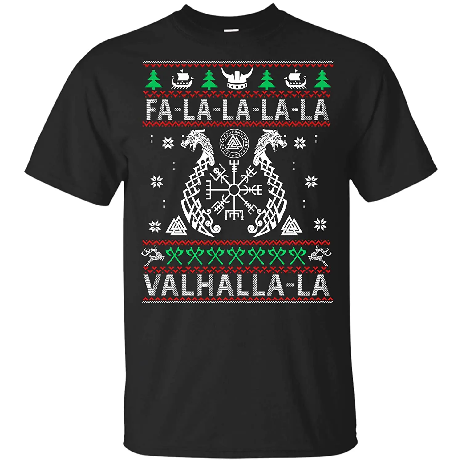 

Fa La La La Valhalla La Viking T-Shirt. Summer Cotton Short Sleeve O-Neck Mens Gift T Shirt New S-3XL