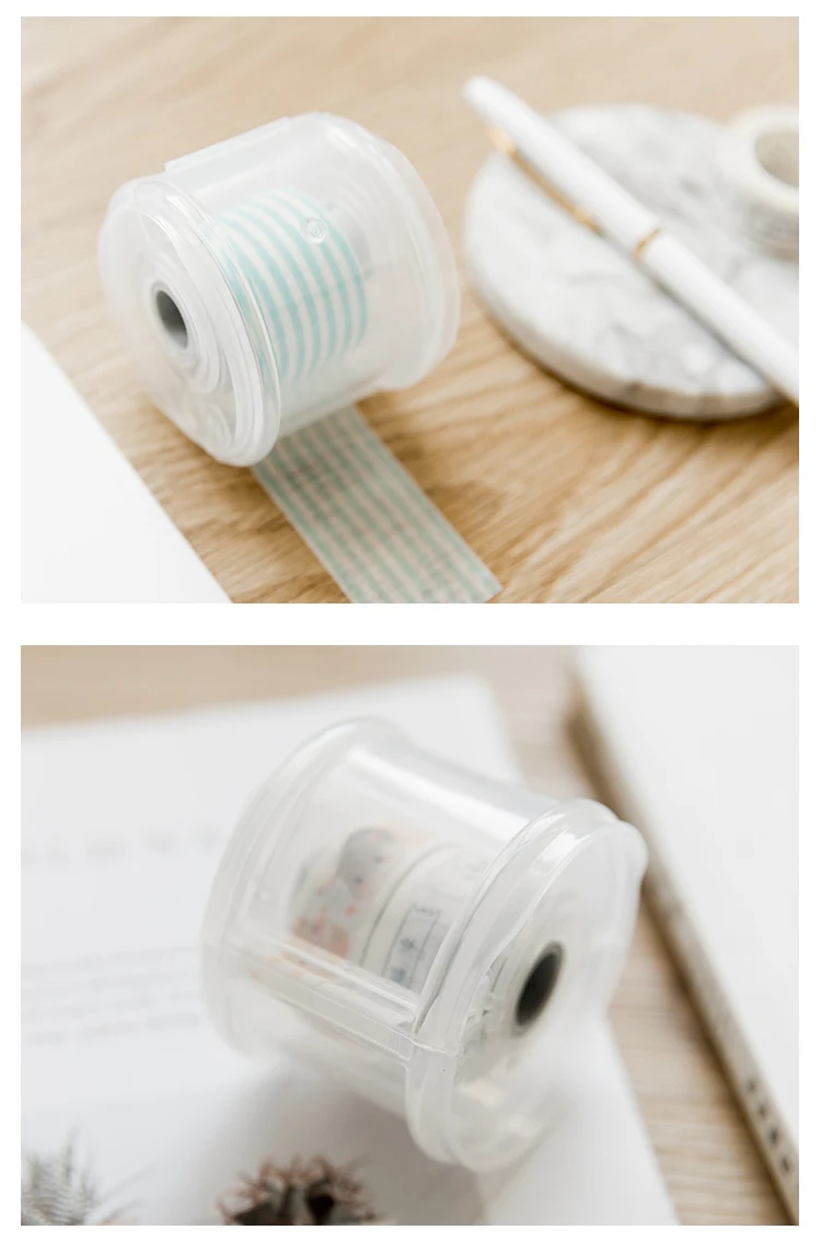 SIXONE простой лента Washi резак Портативный канцелярские принадлежности прозрачный держатель ленты лента для безопасности Сделай сам Лента приклеивается к периферии инструмент