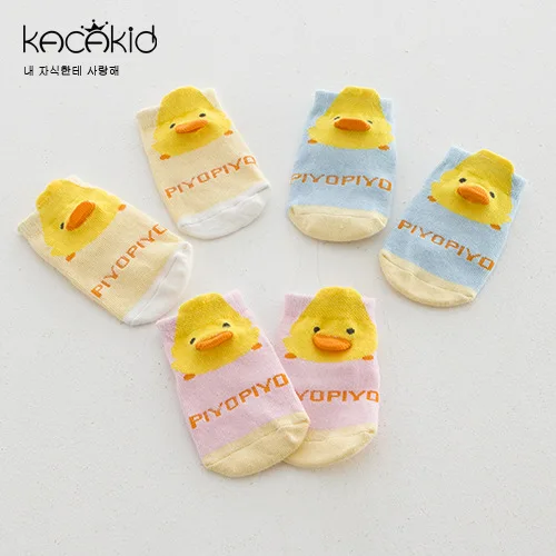 Новые хлопковые детские носки на весну и осень милые Нескользящие для