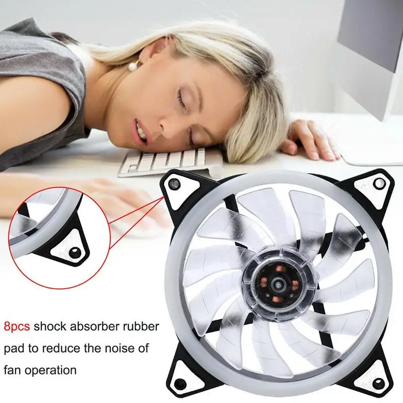 Кулер для ПК со светодиодной подсветкой 12 см с пультом ДУ | Компьютеры и офис