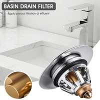 universal basin pop up drain filter stainless steel bounce core push type tool built in strainer basin pop up drain filter