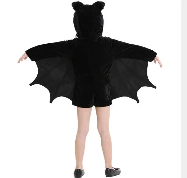 Детский черный костюм летучая мышь для девочек подростков| |