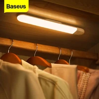 baseus under cabinet light pir motion sensor human induction cupboard wardrobe lamp smart led closet light for kitchen bedroom