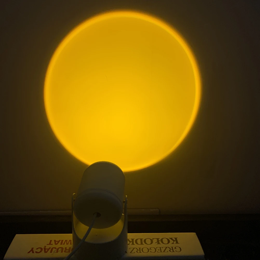 USB Rainbow Sunset проектор 360 градусов вращение атмосферу светодиодный ночной