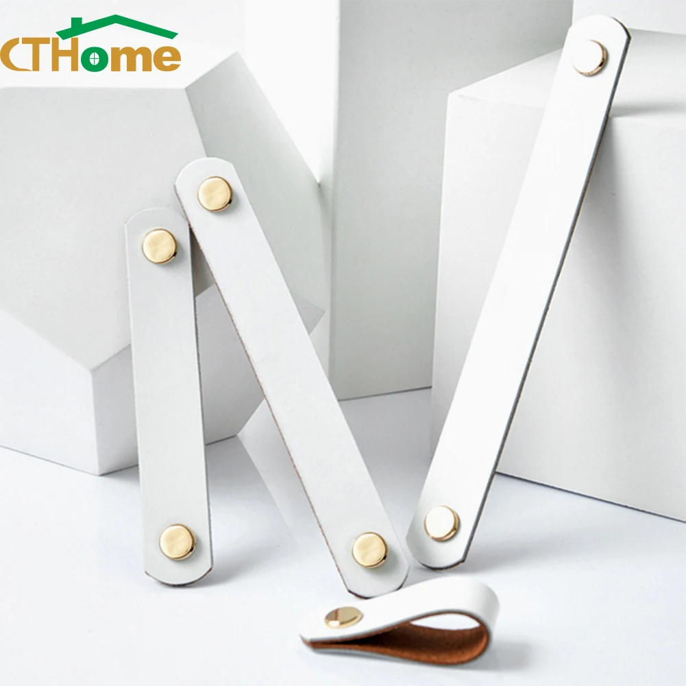 Кожаный комод CTHOME ручка искусственное оборудование черные дверные ручки и для