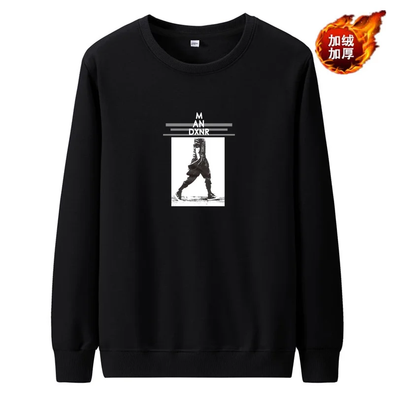

Men's Plush Padded Sweater Oversized Round Neck Cotton Loose Sweater Winter New Fashion Street Unisex Pullover