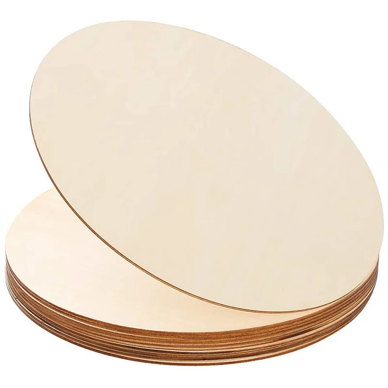 

HOT SALE 10 Pieces 12 Inch Wooden Discs,Unfinished Round Wood Slices For Pyrography, Painting And Wedding Decorations