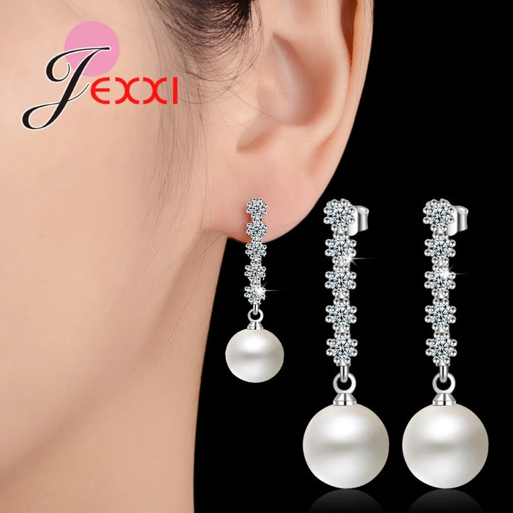Женские длинные серьги с искусственным жемчугом корейский тренд из