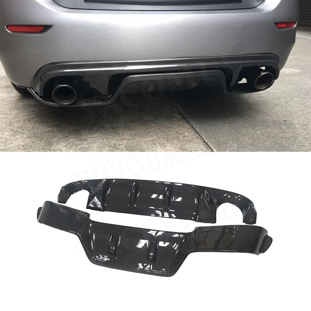 

Carbon Fiber Car Racing Rear Lip Diffuser Spoiler Bumper Protector For Infiniti Q50 Q50L Q50S 2014 2015 2016 2017 J Style