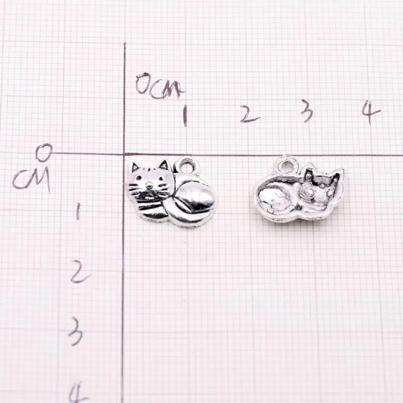 Серебристые металлические подвески для домашних животных кошек аксессуары