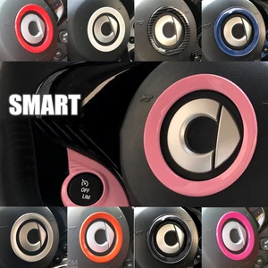 Украшение на руль автомобиля с центральной панелью наклейка на кольцо для Mercedes Smart 453 fortwo forfour аксессуары для стайлинга автомобилей