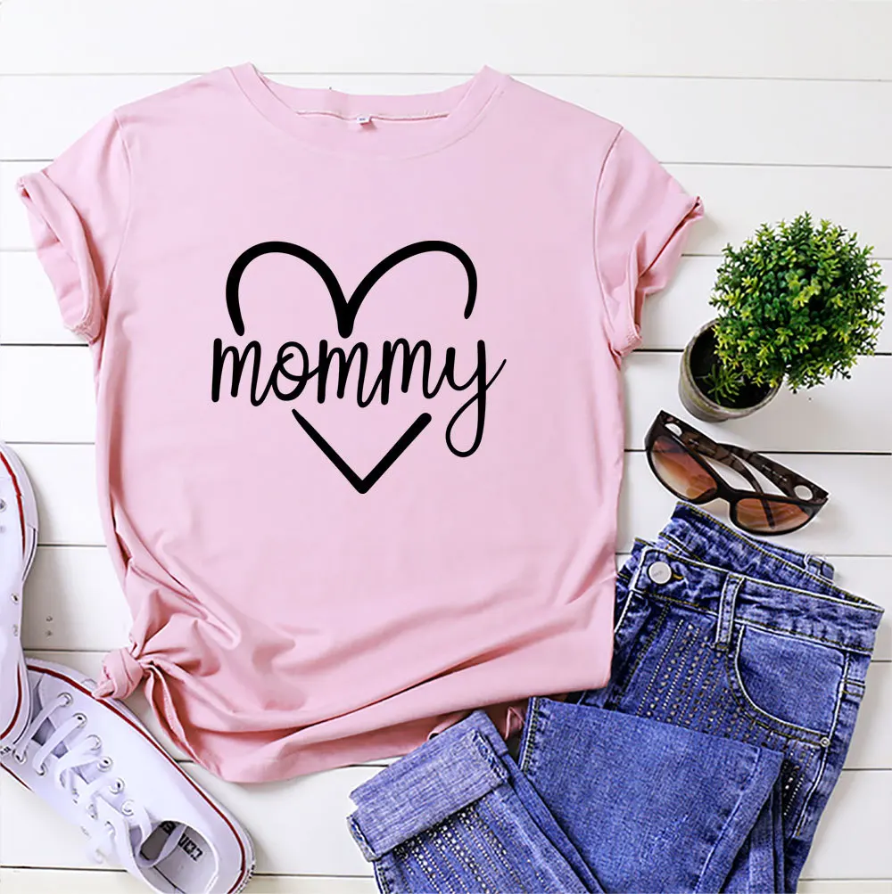 

Women Summer Tshirt Plus Size 5XL Letter Mommy Print T-Shirt Harajuku O-neck Loose T Shirt 100%Cotton Short Sleeve Lady Tee Tops