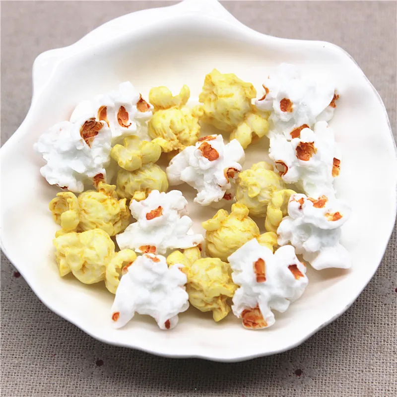 10 шт. милые смесь цветов 3D смолы для приготовления попкорна моделирование