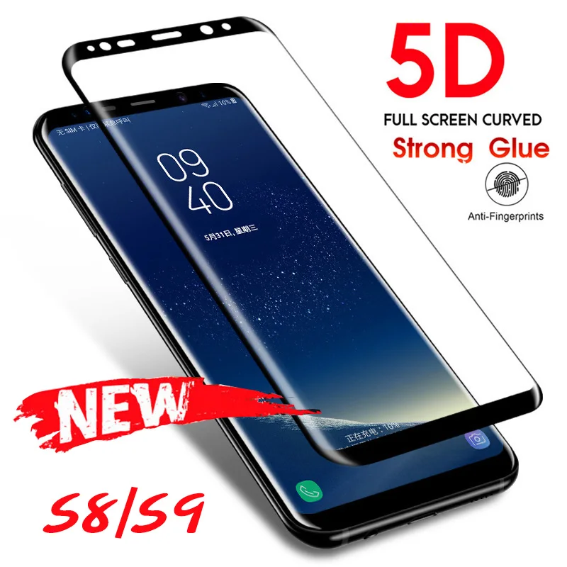 FSAW закаленное стекло для samsung Galaxy Note 8 9 S9 S8 Plus S7 Edge 5D полностью изогнутая Защитная