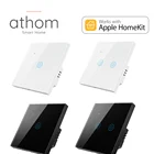 Умный выключатель ATHOM Homekit, не нужен нейтральный, с поддержкой Wi-Fi и голосового управления