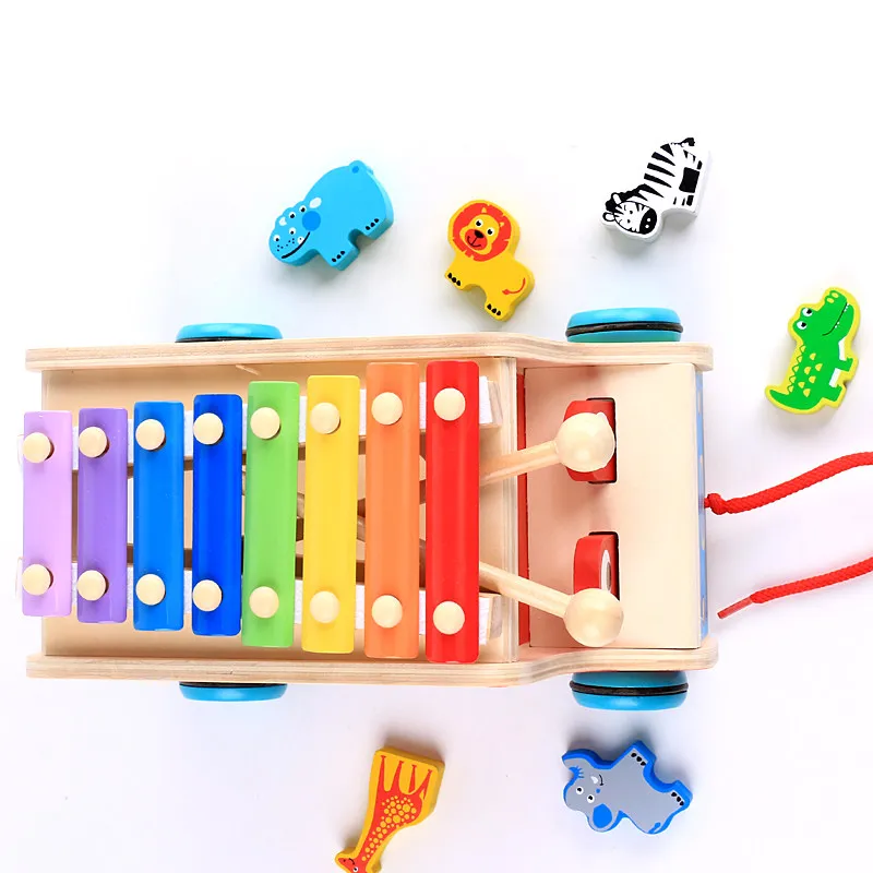 

Wooden xylophone car music percussion children's toys
