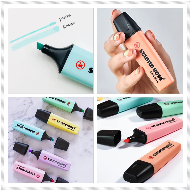 STABILO BOSS Original пастельных Цвет маркер фломастер мягкие 2 цвета/5 мм долото