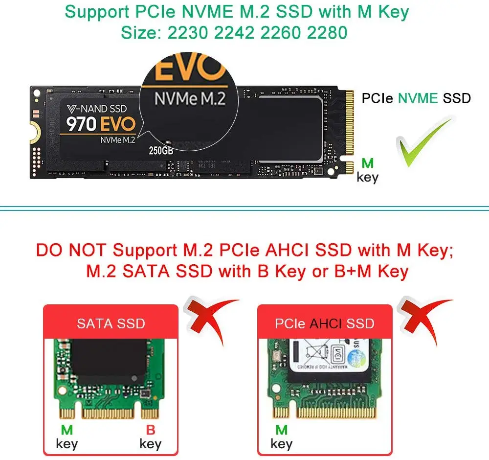 Адаптер onbian M.2 NVME к USB M-Key NGFF 3 1 кардридер 10 Гбит/с адаптер для Windows XP 7 8 MAC OS |
