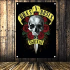 Винтажный постер из тяжелого металла, баннеры с логотипом рок-группы, флаг, плакат, настенные наклейки, ретро гобелен декоративная картина на холсте A3