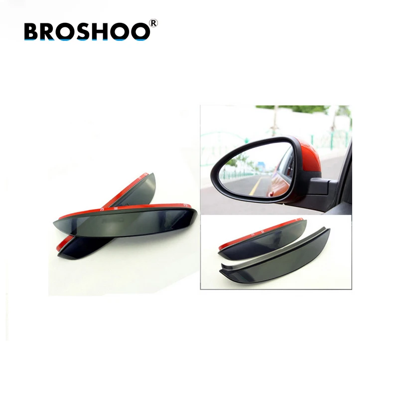 

BROSHOO 2 pcs/lot Car Rear View Mirror Sticker Rain Eyebrow For Chevrolet AVEO Accessories Rear View Side Mirror Rain Shield