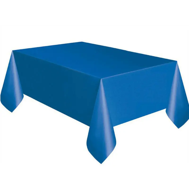 Скатерть прямоугольная пластиковая однотонная белая Водонепроницаемая