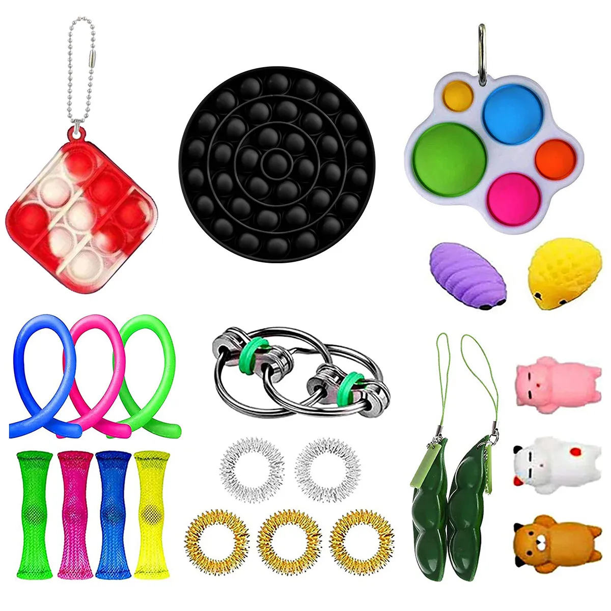 

Dropshipping Fidget Toys 23PCS Pack Sensory Toy Set Antistress Relief Autism Anxiety Anti Stress Bubble For Kids Adults