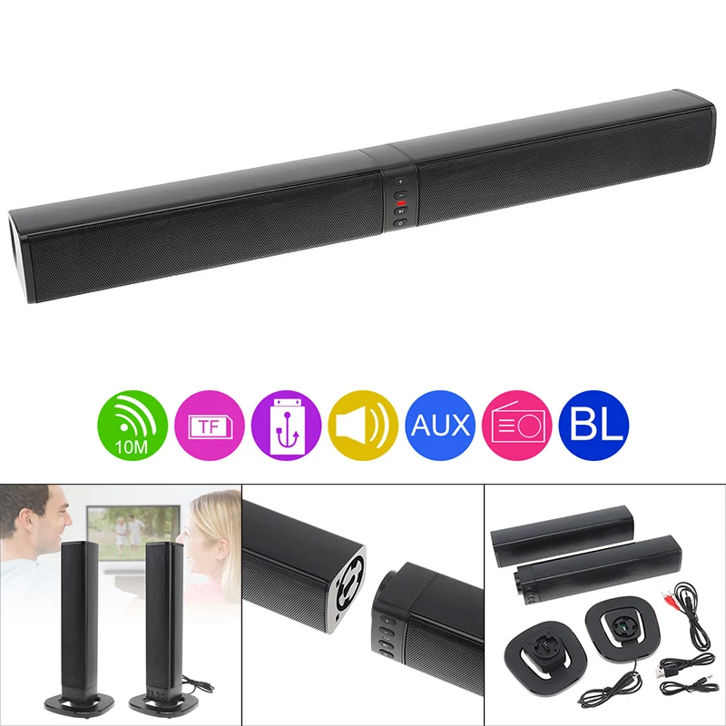 

BS-36 Home Theater Multifunctional Soundbars Speaker with 4 Full Range Horns and 3D Stereo Surround Sound