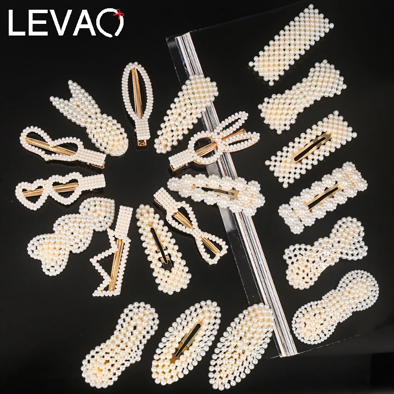 LEVAO 1 шт. женские элегантные жемчужные заколки для волос Ins украшение милый