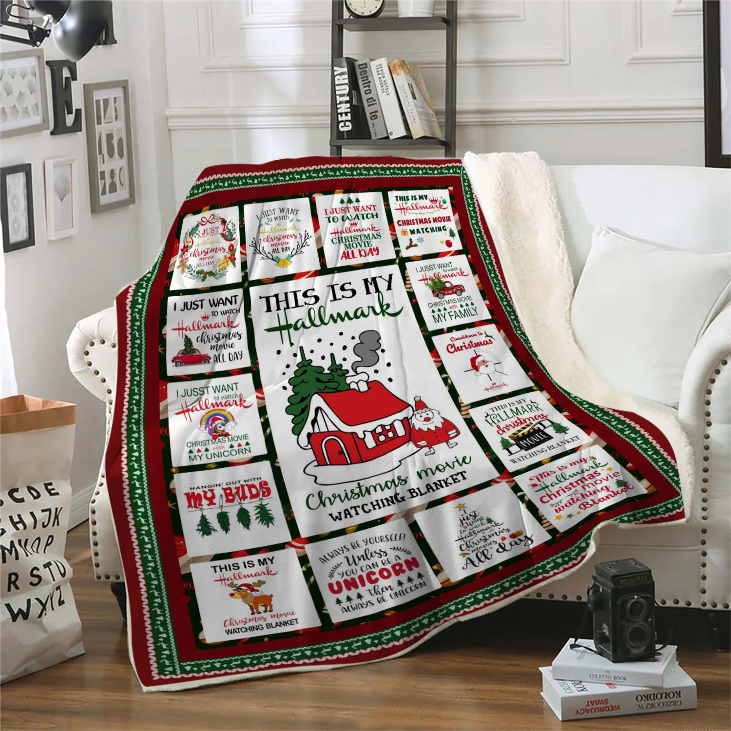 Дизайнерское одеяло с надписью моей дочери покрывало на диван зимнее Флисовое