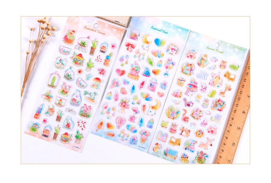 1 шт/1 лот Kawaii канцелярские наклейки ручной нарисованный дневник декоративные мобильные наклейки Скрапбукинг DIY ремесленные наклейки