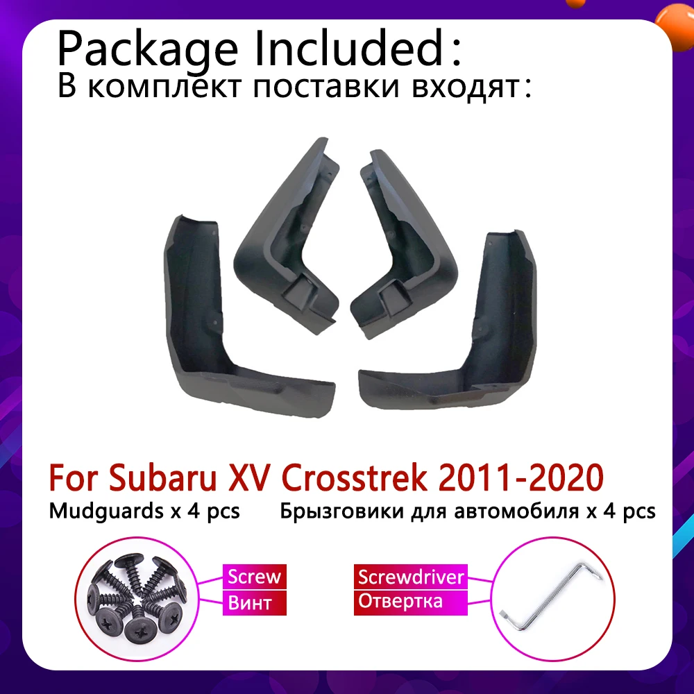 Брызговик для Subaru XV Crosstrek 2011 ~ 2020 Fender брызговик Всплеск закрылки аксессуары