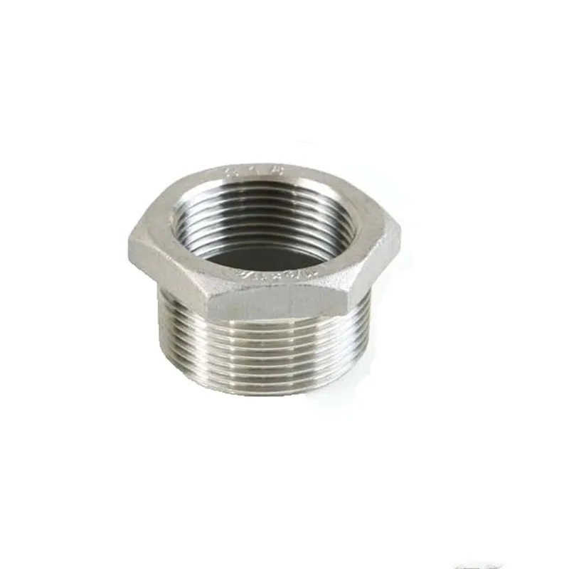 

1/2" Male x 1/4" Female DN15-DN8 Reducer Bushing Thread Stainless Steel SS304 Pipe Fittings For Water Gas Oil