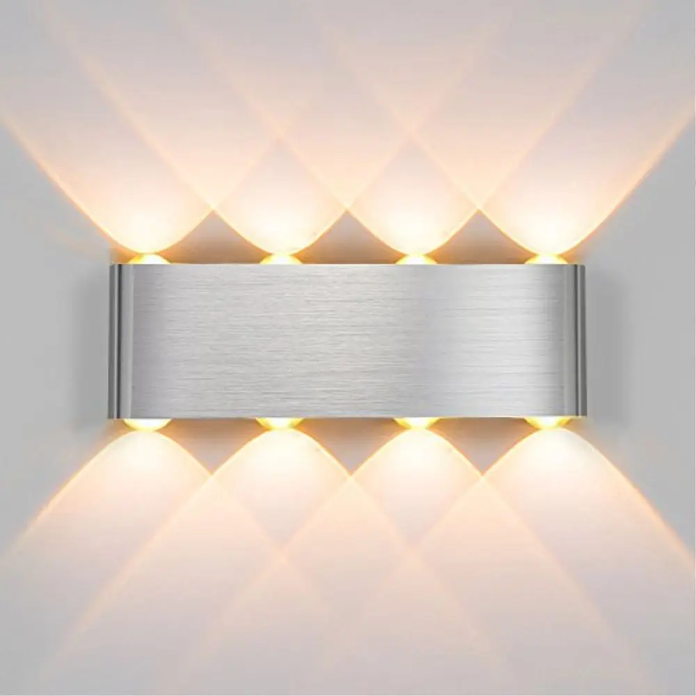 8 Вт светодиодный настенный светильник с крышкой вверх/вниз Алюминий со