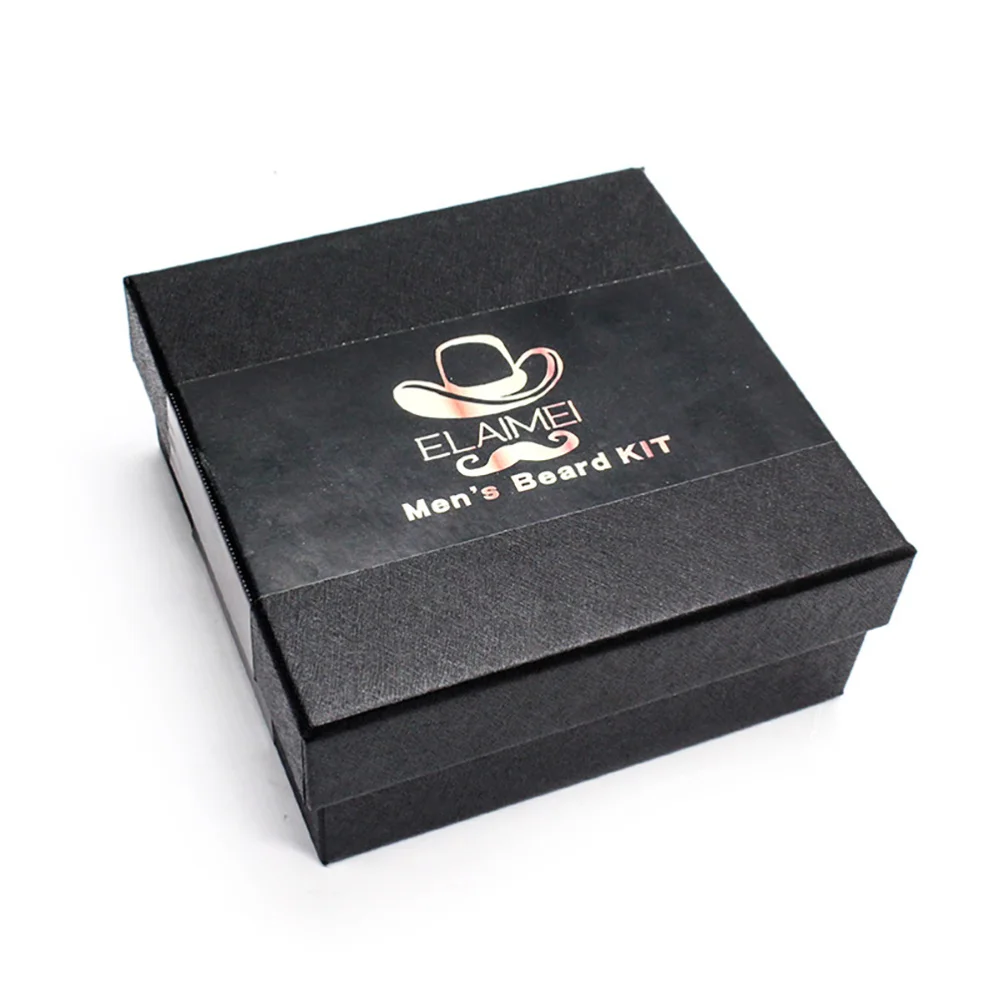 

6pcs Beard Grooming Kit Essential Oil Balm with Scissor Comb Brush for Men Daily Care