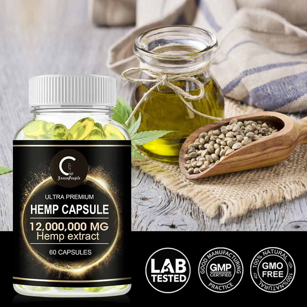 GPGP GreenPeople Nature HempSeed-Essence Capsule Anti-Ageing Relieve Joint Pain Stress Relief Help Sleep&ampBeauty Item | Красота и